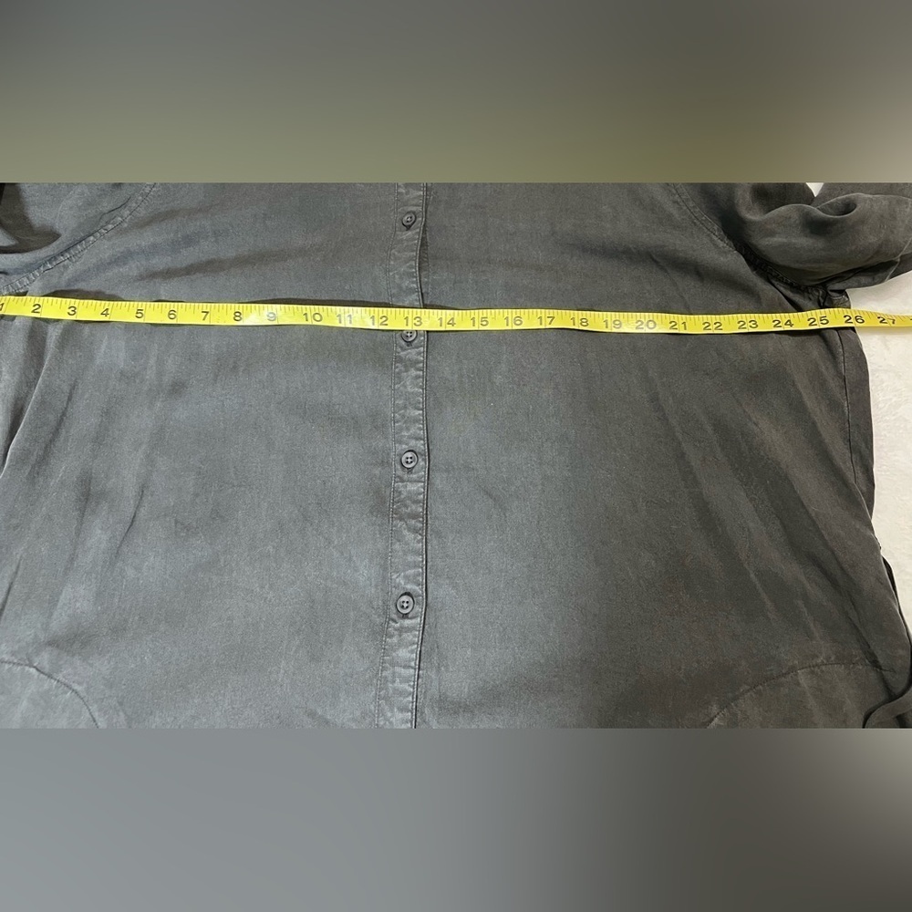 Side Stitch Los Angeles Women’s XL Button Up Charcoal Dress w/collar & pockets - Picture 4 of 7